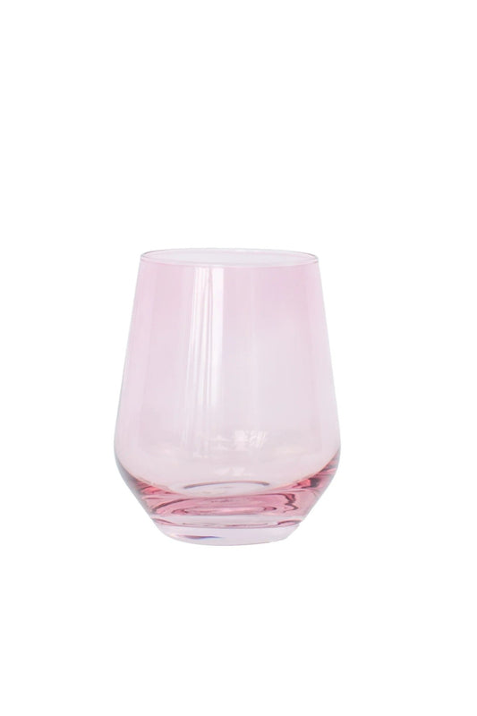 Rose Stemless Wine - Estelle Colored Glass - Gaines Jewelers