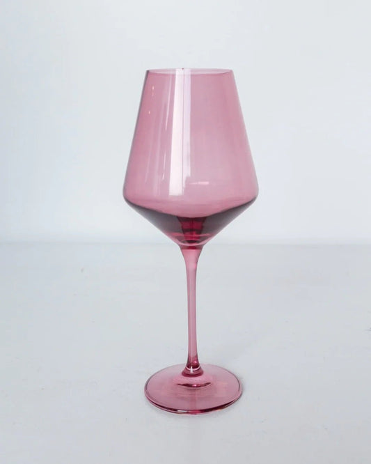 Rose Wine Stemware - Estelle Colored Glass - Gaines Jewelers