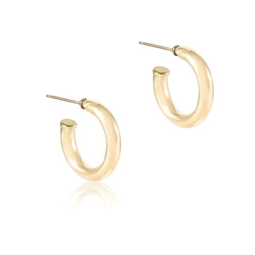 Round 4mm Gold Post Hoop - Smooth - Gaines Jewelers