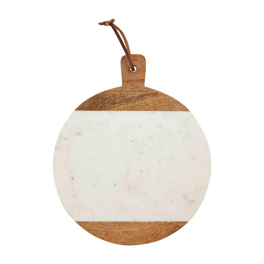 Round White Marble Wood Board - Gaines Jewelers
