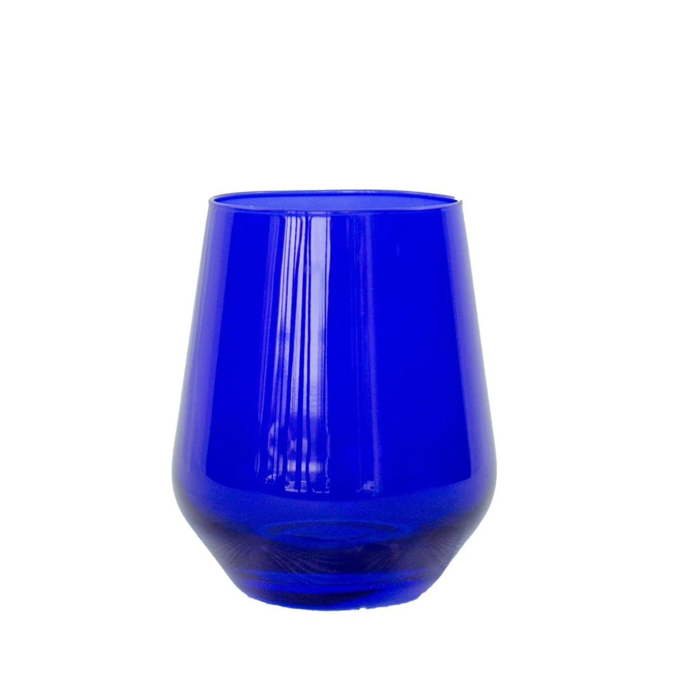 Royal Blue Stemless Wine - Estelle Colored Glass - Gaines Jewelers