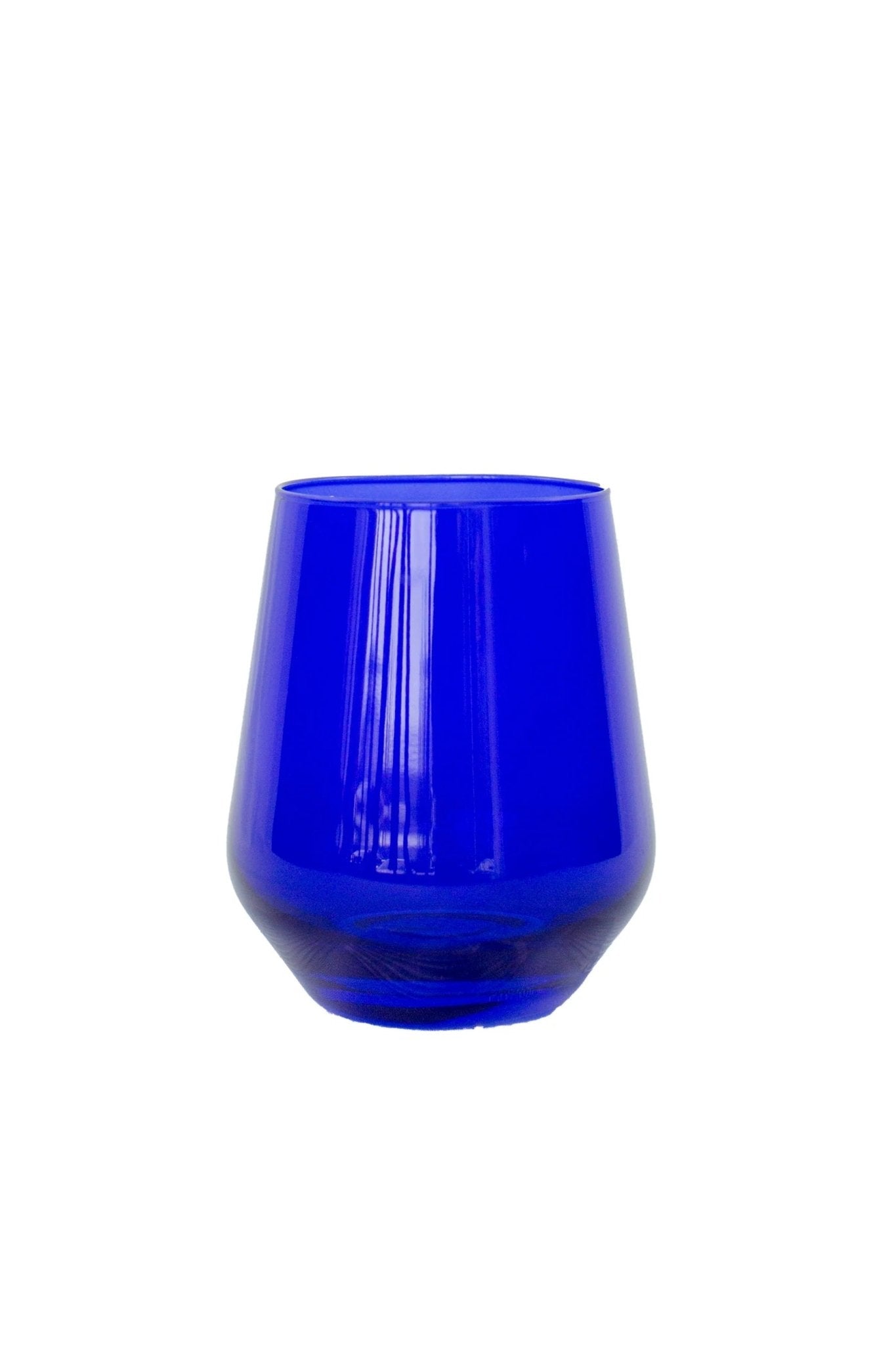 Royal Blue Stemless Wine - Estelle Colored Glass - Gaines Jewelers