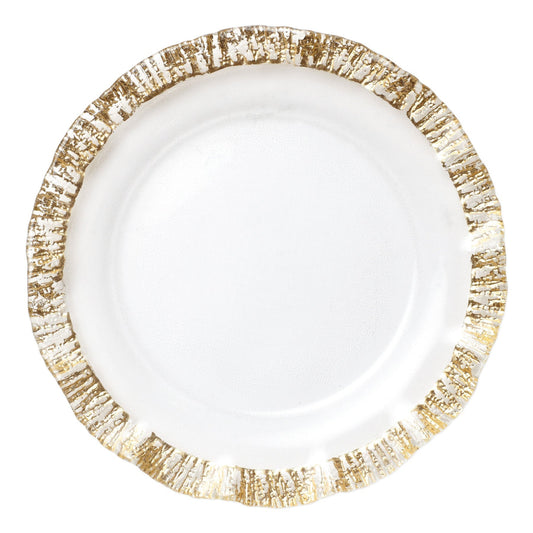 Rufolo Glass Gold Service Plate/Charger - Gaines Jewelers