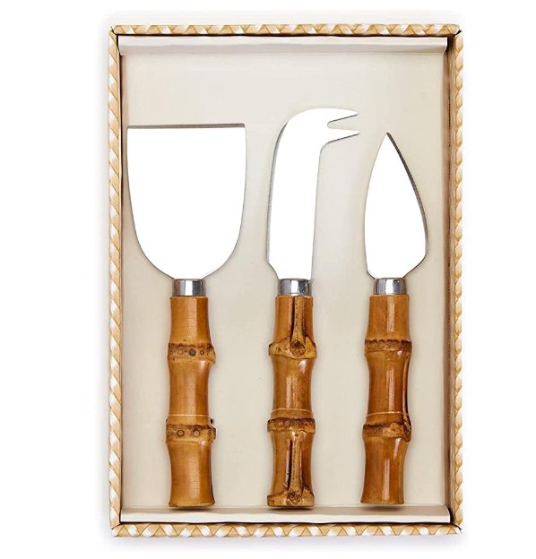 S/3 Bamboo handle cheese knives - Gaines Jewelers