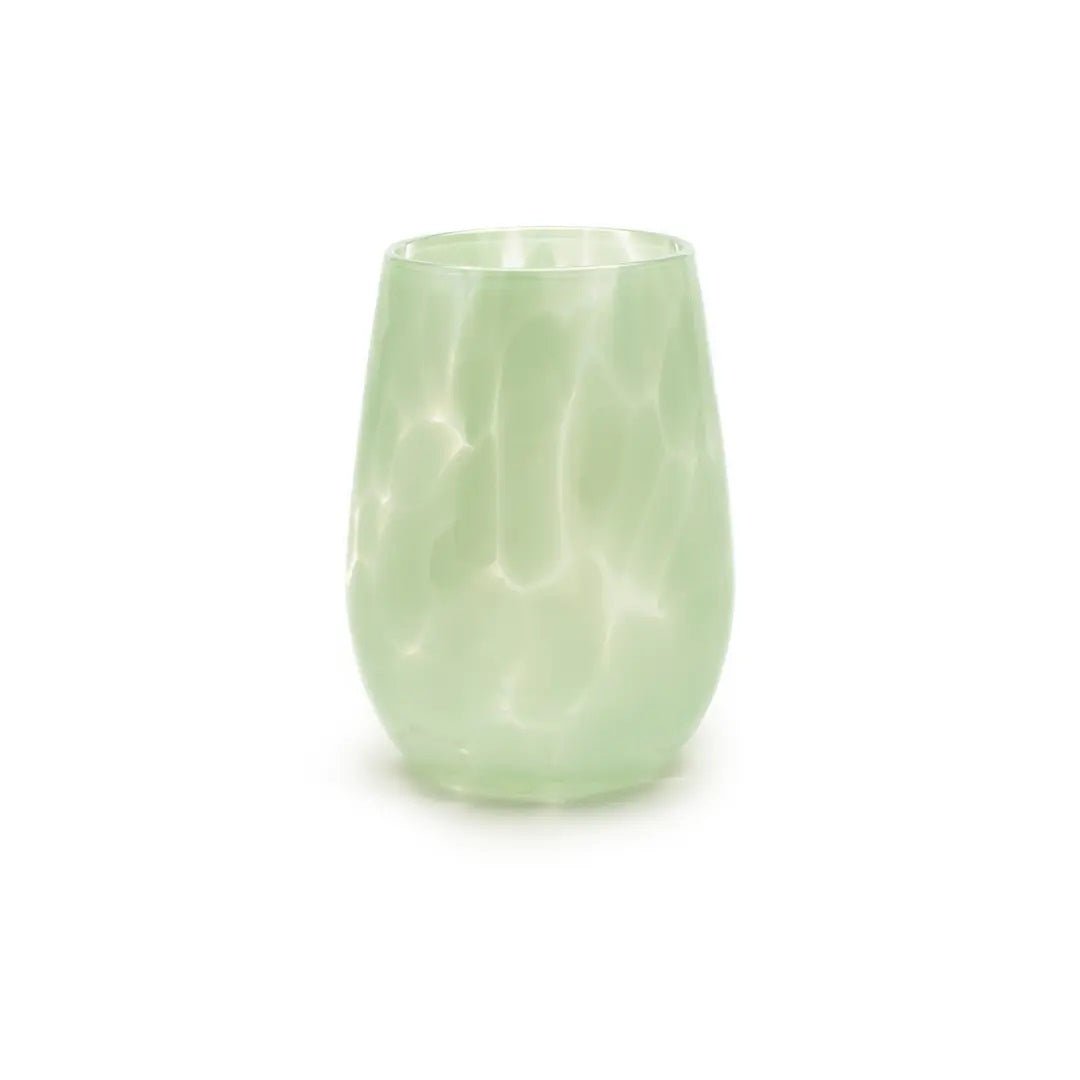 Sage Fritsy Stemless Wine Glass - Gaines Jewelers