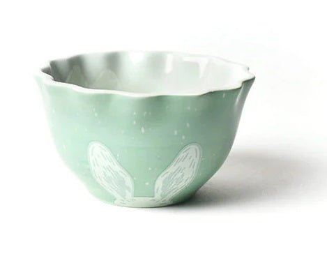 Sage Speckled Rabbit Ears Ruffle Appetizer Bowl - Gaines Jewelers