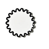 Salad Plate Black Arabesque Trim Scallop - Gaines Jewelers