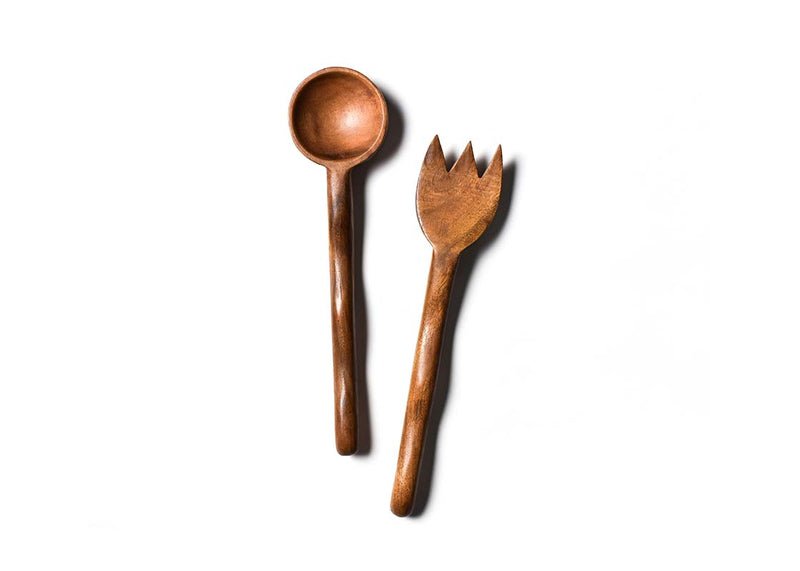 Salad Server Set Wood Ruffle - Gaines Jewelers