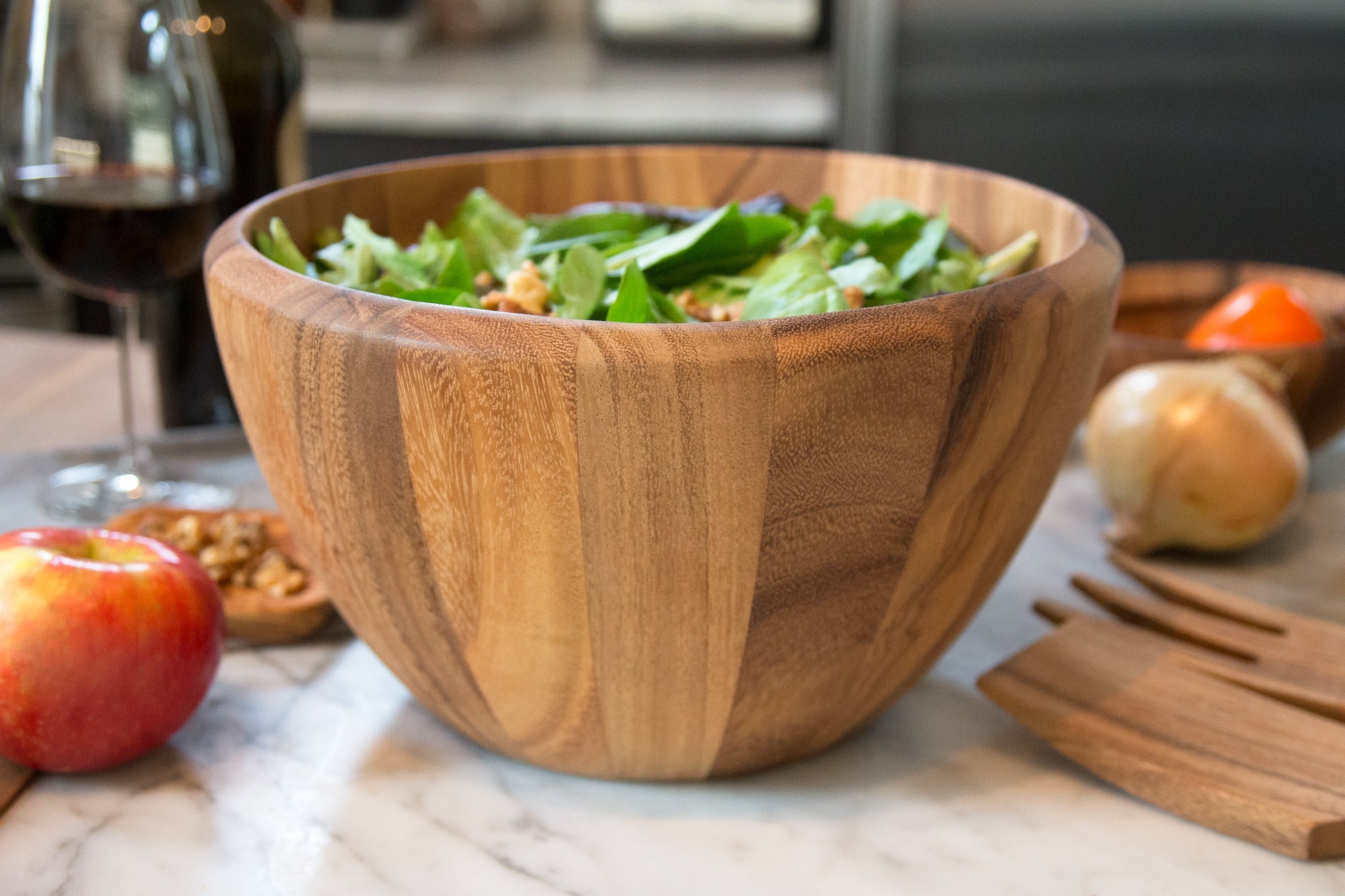 Salinas Extra Large Salad Bowl, Acacia Wood - Gaines Jewelers