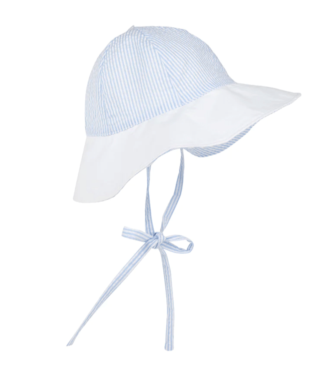 Sawyer Sunhat blue seersucker - Gaines Jewelers