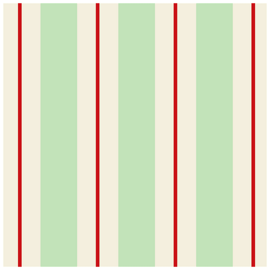 Seafoam & Red Awning Stripe Cocktail Napkins - Gaines Jewelers