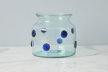 Seashell Sealed Flower Vase, Blue - Gaines Jewelers