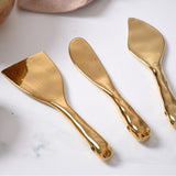 Set of 3 Gold Cheese Knives - Gaines Jewelers
