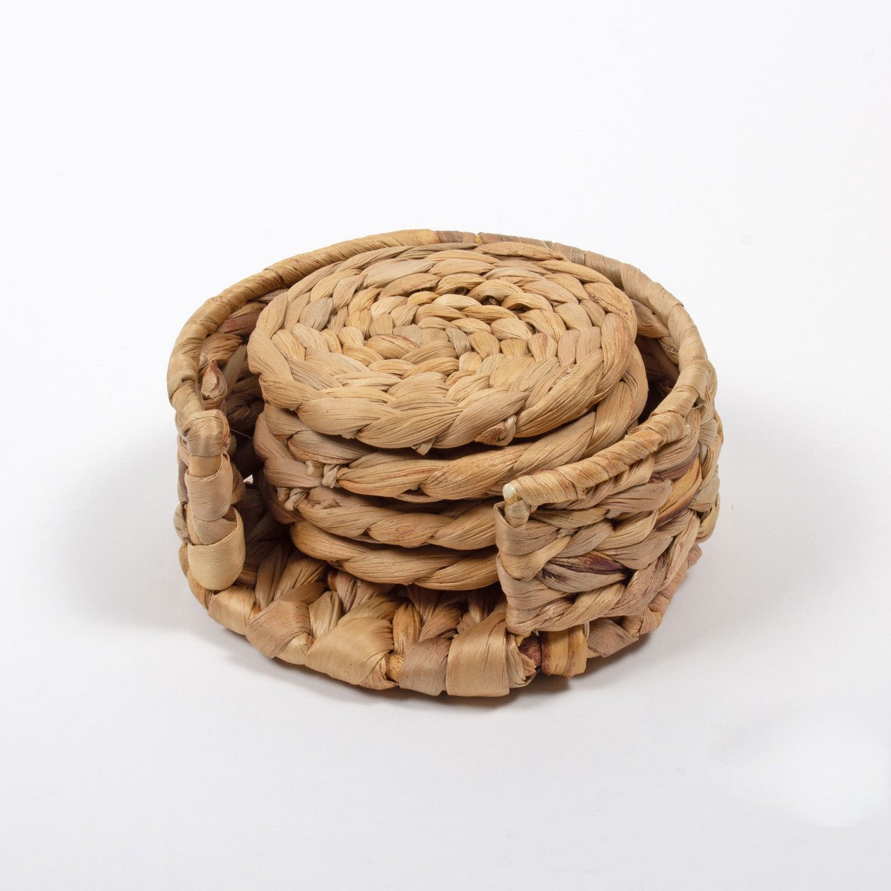 Set of 4 - Natural Woven Coaster Set - Gaines Jewelers
