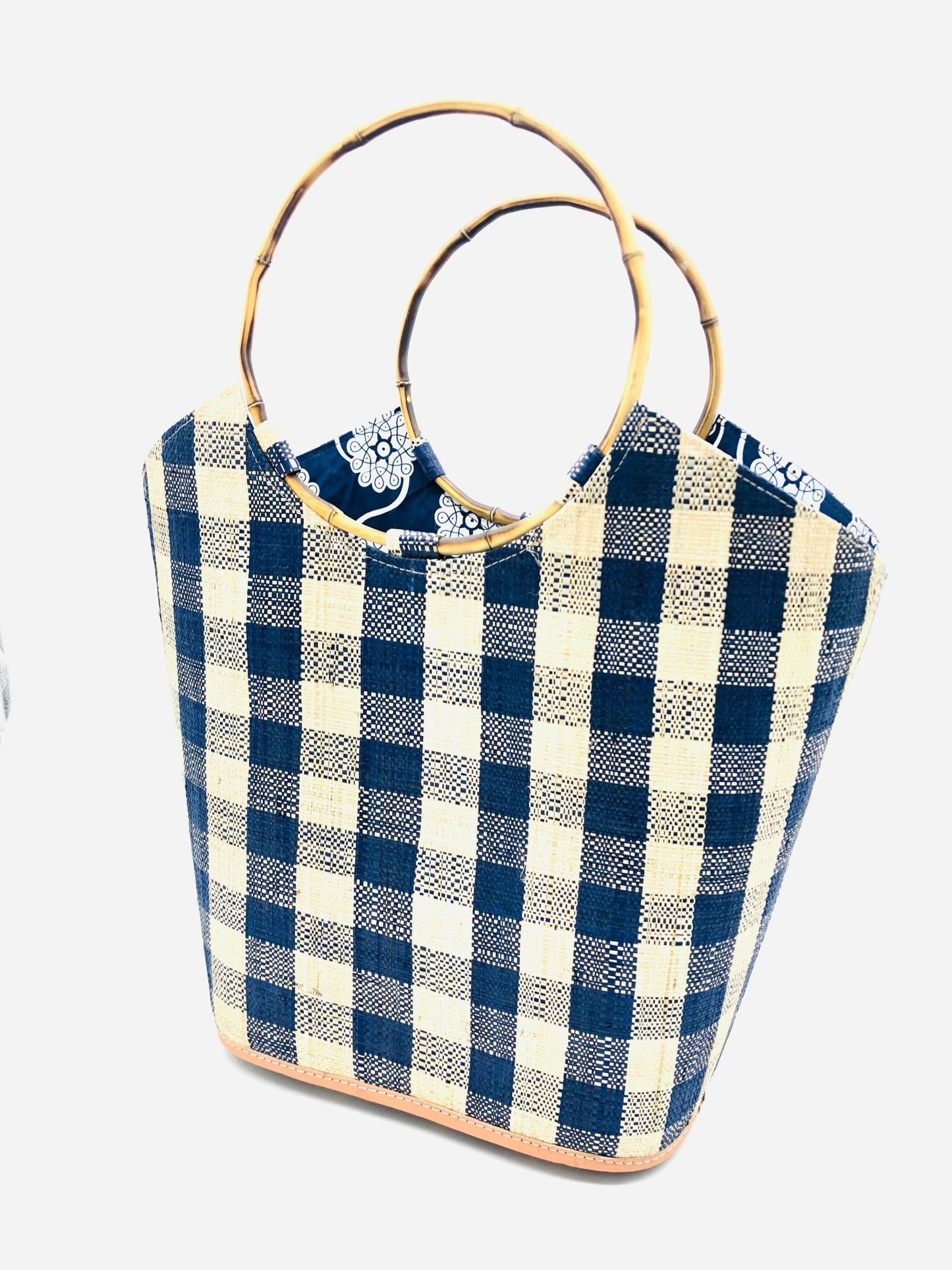 Women's Checkered Pattern Bucket Bag