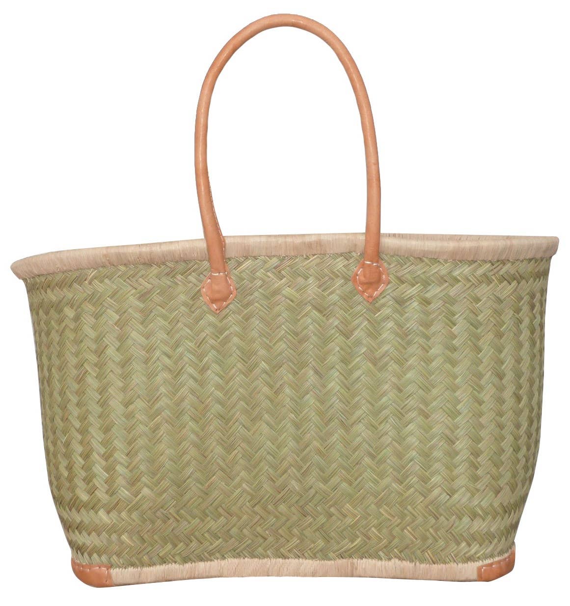 Shebobo - Tan Tan Woven Straw Basket - Gaines Jewelers