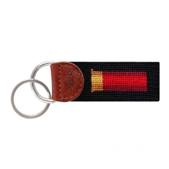Shotgun Shell Black Needlepoint Key Fob - Gaines Jewelers
