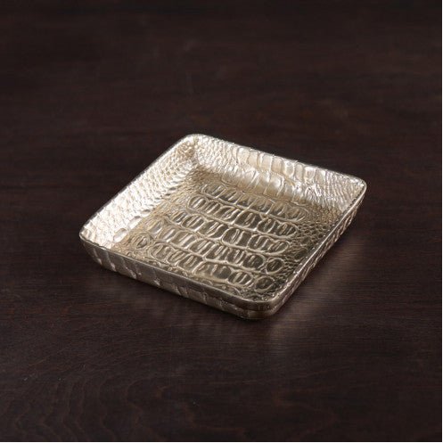 Sierra Croc Napkin Box (Gold) - SMALL - Gaines Jewelers