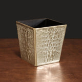 SIERRA MODERN Croc Luxe Wastebasket Gold - Gaines Jewelers
