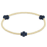 Signature Cross Gold Pattern 2mm Bead Bracelet - Gaines Jewelers