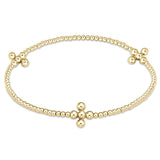 Signature Cross Gold Pattern Bead Bracelet-Beaded Signature Cross - Gaines Jewelers