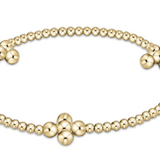 Signature Cross Gold Pattern Bead Bracelet-Beaded Signature Cross - Gaines Jewelers