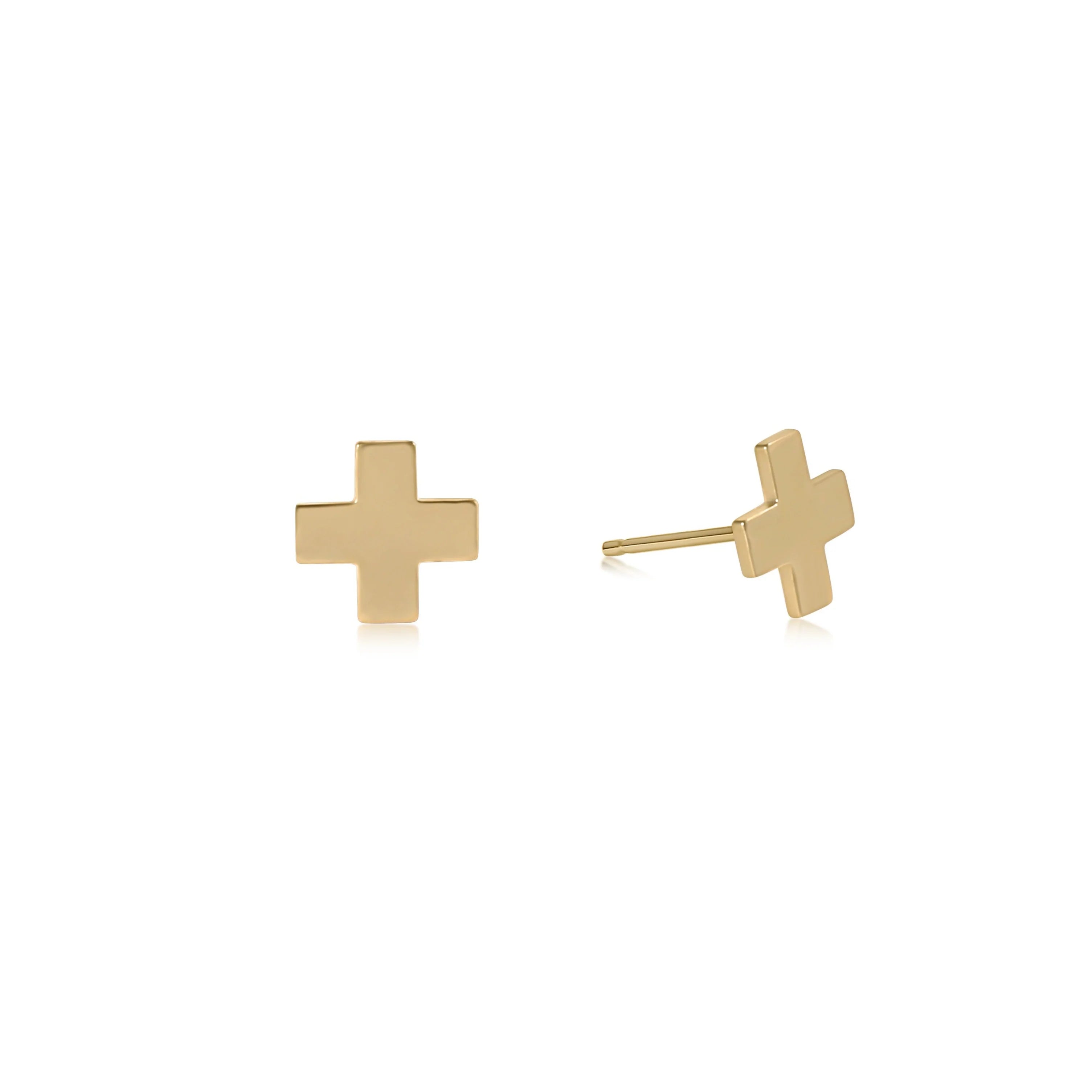 Signature Cross Gold Stud - Gaines Jewelers
