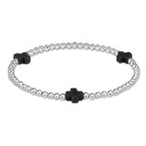 Signature Cross Sterling Pattern 3mm Bead Bracelet - Gaines Jewelers