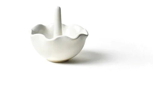 Signature White Ruffle Ring Dish - Gaines Jewelers