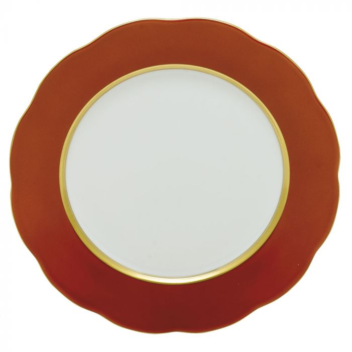 * Silk Ribbon Pumpkin Service Plate - Herend - Gaines Jewelers