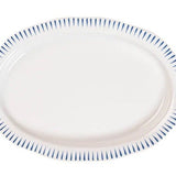 Sitio Stripe 17" Serving Platter - Delft Blue - Gaines Jewelers