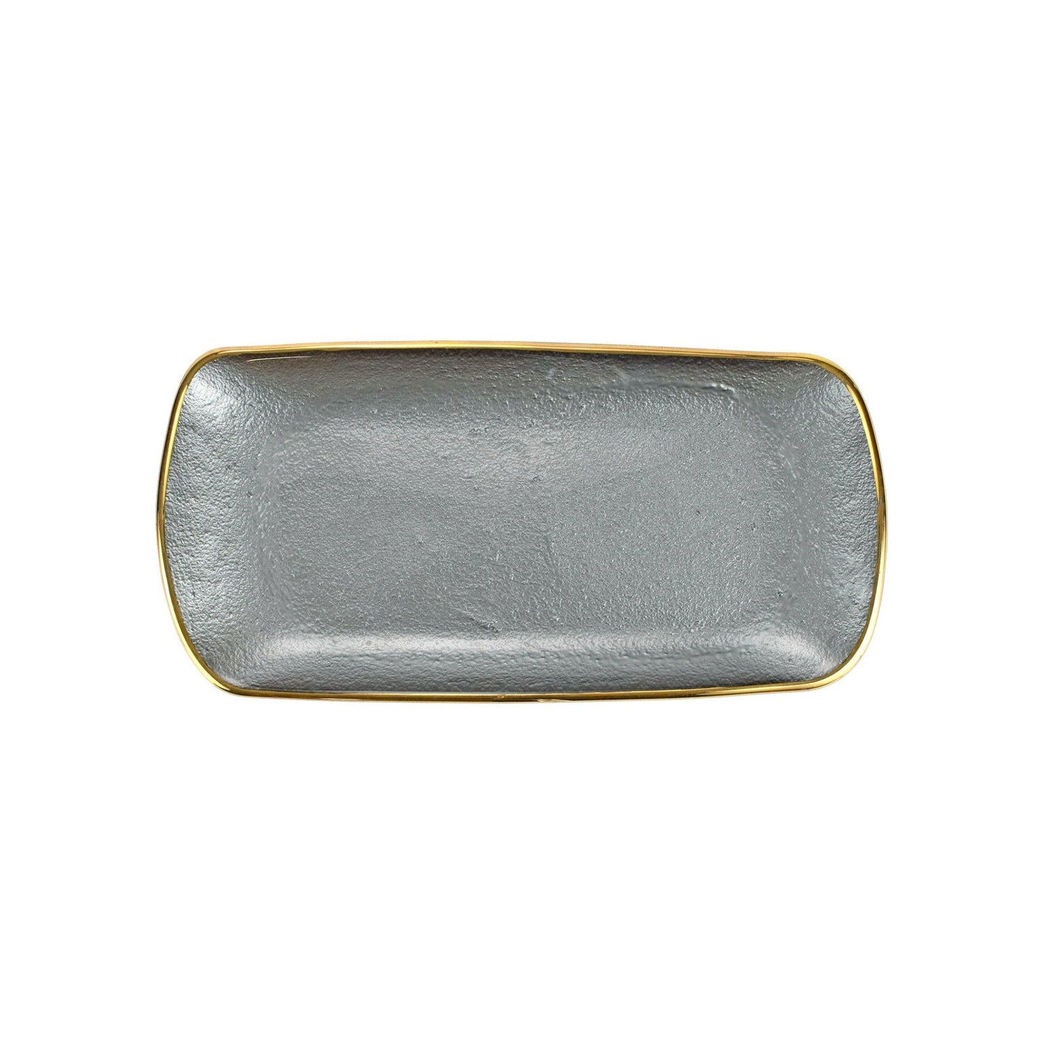 Slate Metallic Glass Rectangular Tray - Gaines Jewelers