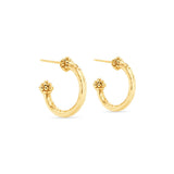 Small Berry Hoop Gold Earrings - Gaines Jewelers