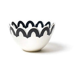 Small Bowl Black Arabesque Trim Scallop - Gaines Jewelers