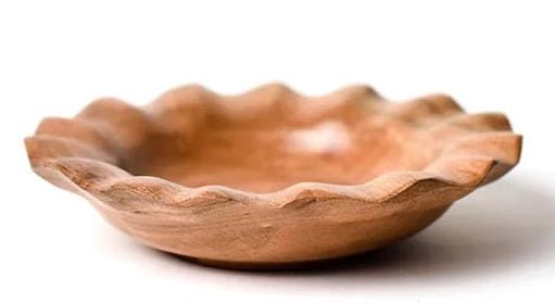 Small Wood Ruffle Bowl - Gaines Jewelers