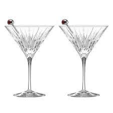 Soho Crystal 2pc Martini Glass Set - Gaines Jewelers
