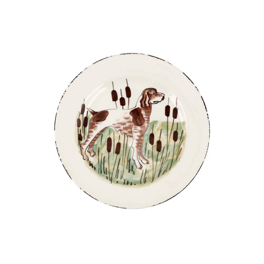 SP WILDLIFE SPANIEL SALAD PLATE - Gaines Jewelers