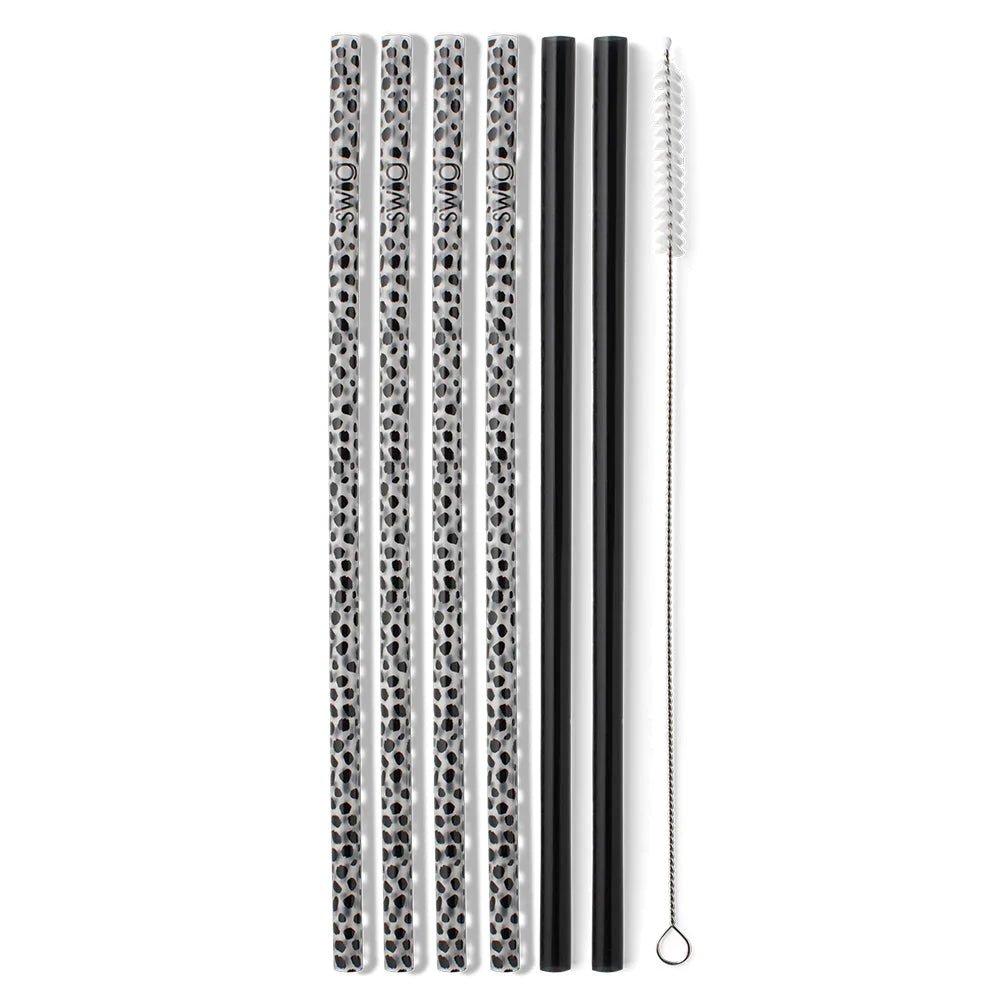 Spot On + Black Reusable Straw Set - Gaines Jewelers