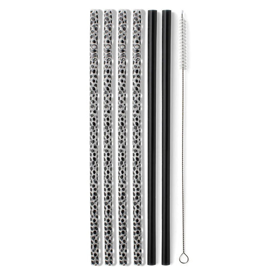 Spot On + Black Reusable Straw Set - Gaines Jewelers