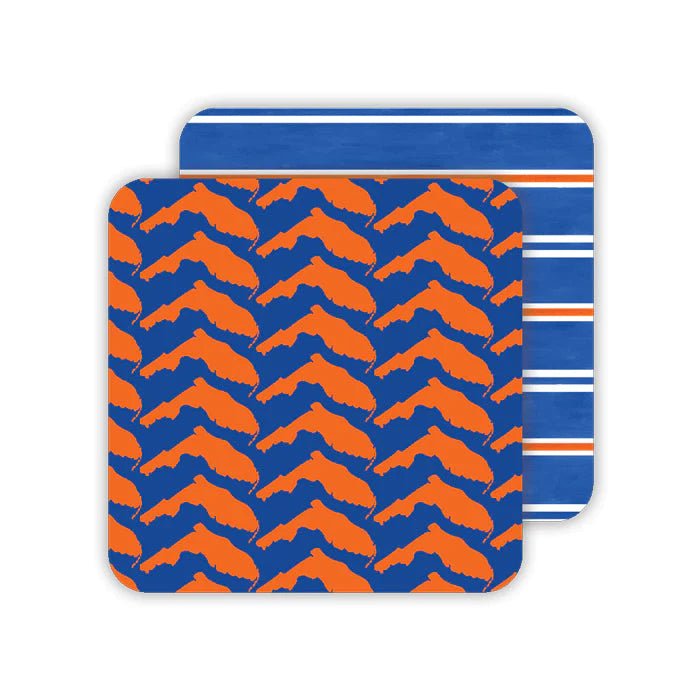 Square Coaster- Hand-Painted Gator - Gaines Jewelers