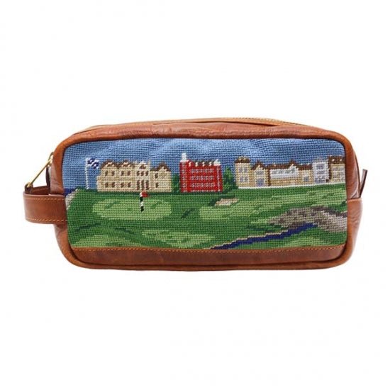 St Andrews Scene Needlepoint Toiletry Bag - Gaines Jewelers