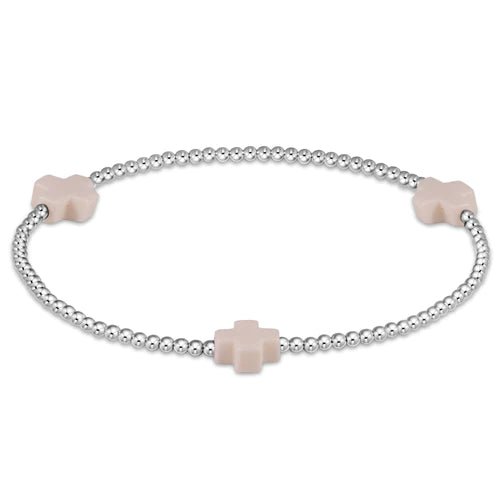 Sterling Signature Cross 2mm Bracelet - Gaines Jewelers
