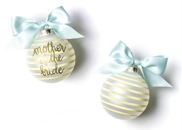 Stripe Mother Of The Bride Glass Ornament - Gaines Jewelers