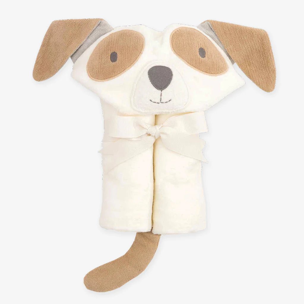 TAN PUPPY HOODED BABY BATH WRAP - Gaines Jewelers