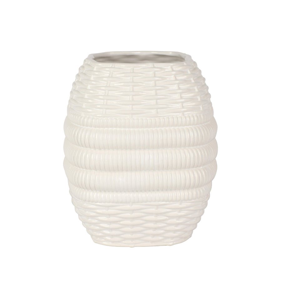 Tessere Basketweave Large Vase - Gaines Jewelers