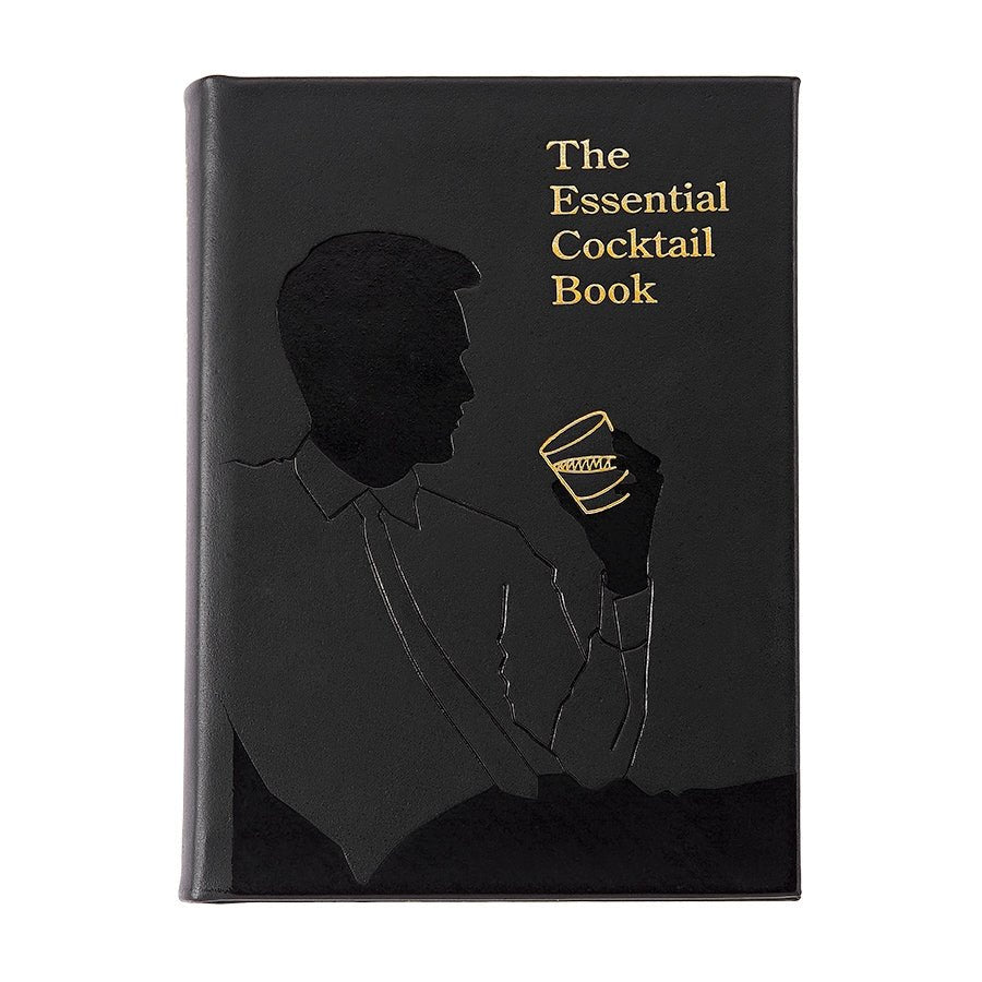The Essential Cocktail Book Black Bonded Leather - Gaines Jewelers