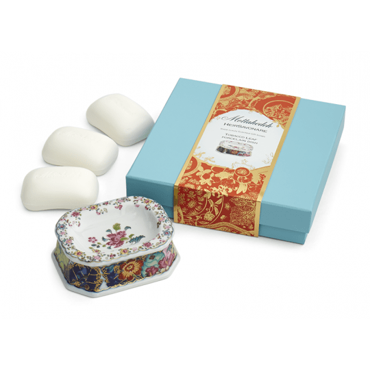Tobacco Leaf HeirSavonare Gift Soap Set - Mottahedeh - Gaines Jewelers
