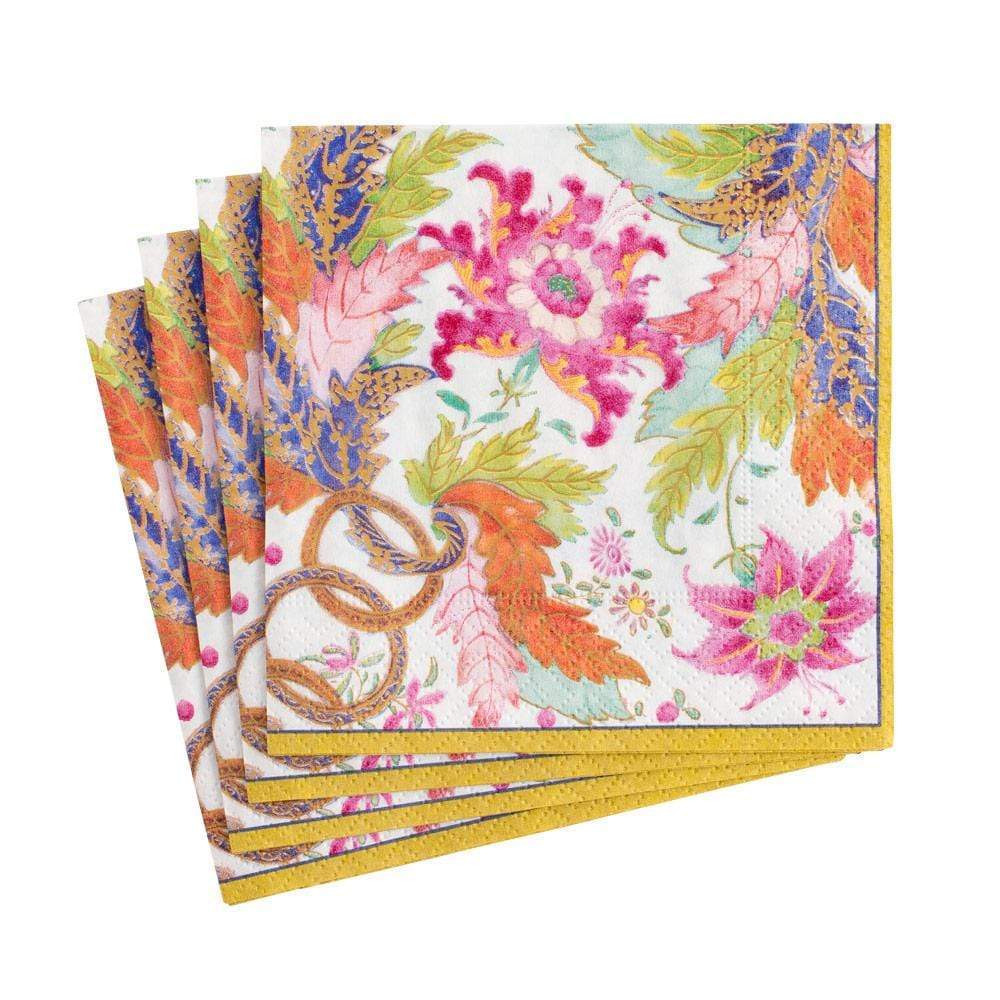 Tobacco Leaf Paper Cocktail Napkins in Ivory - 20 Per Package - Gaines Jewelers