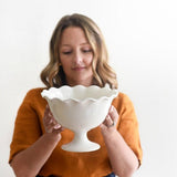 Trifle Bowl Signature White Ruffle - Gaines Jewelers