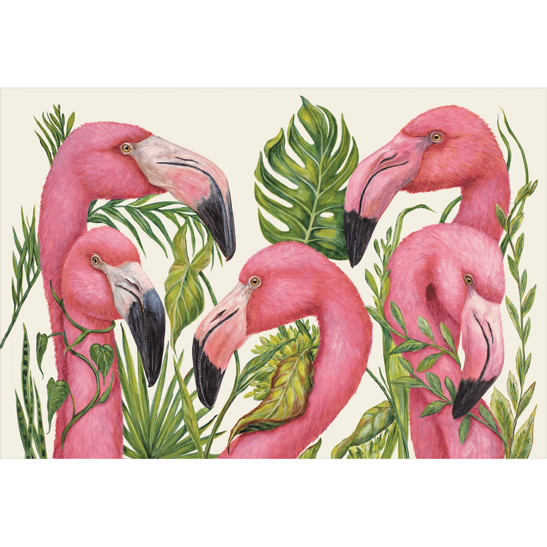 Tropical Flamingos Placemat - Gaines Jewelers